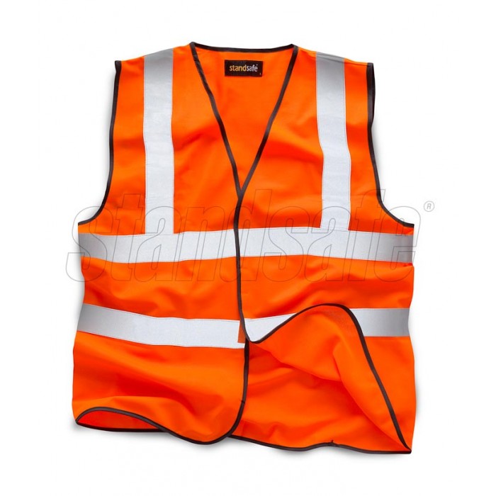 Orange Hi Vis Vest EN ISO 20471 GO/RT 3279/RIS-3279-TOM - SuperStuff Workwear