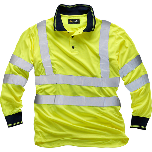 Long Sleeve Hi Vis Polo Shirt EN ISO 20471