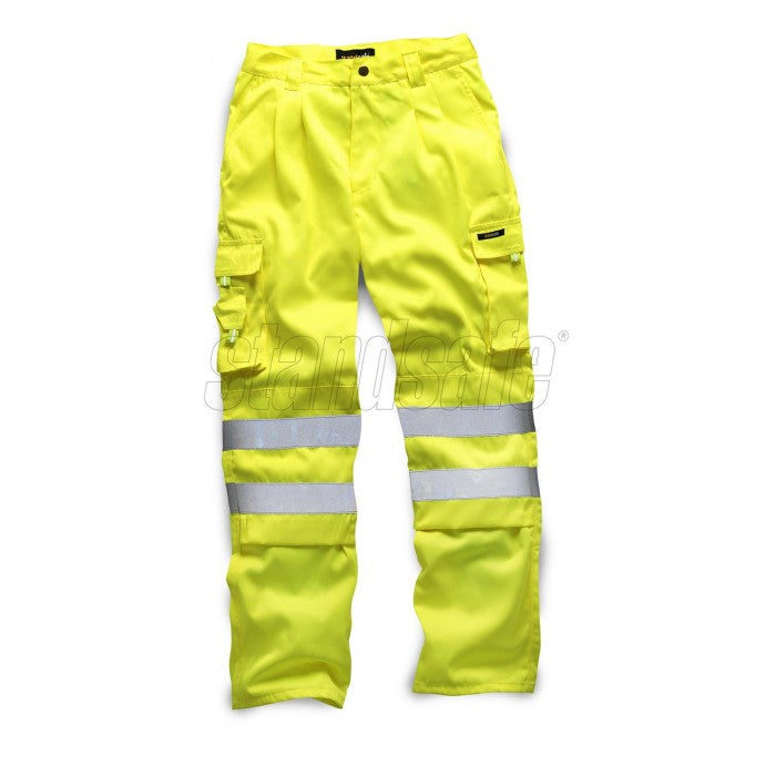 HI VIS POLYCOTTON TROUSER YELLOW EN ISO 20471 - SuperStuff Workwear