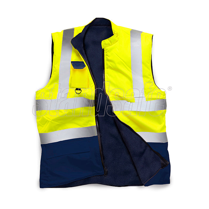 Orange Two Tone Hi Vis Bodywarmer EN ISO 20471 - SuperStuff Workwear