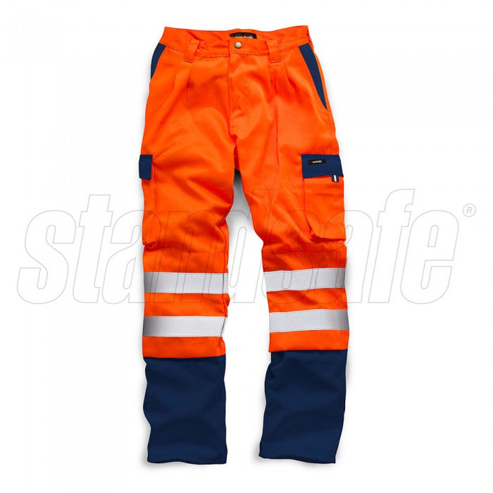 HI VIS 2 TONE POLYCOTTON TROUSER EN ISO 20471 - SuperStuff Workwear