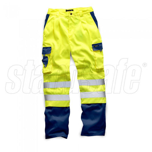 HI VIS 2 TONE POLYCOTTON TROUSER EN ISO 20471 - SuperStuff Workwear