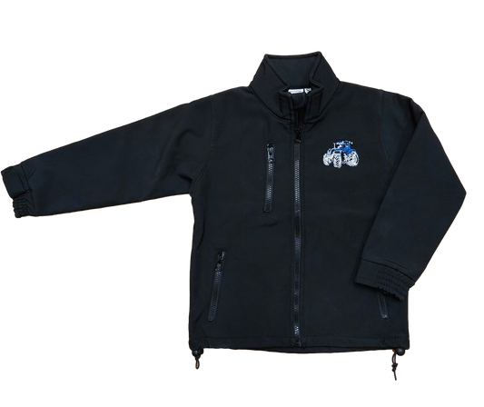 Kids Blue Tractor Softshell Jacket