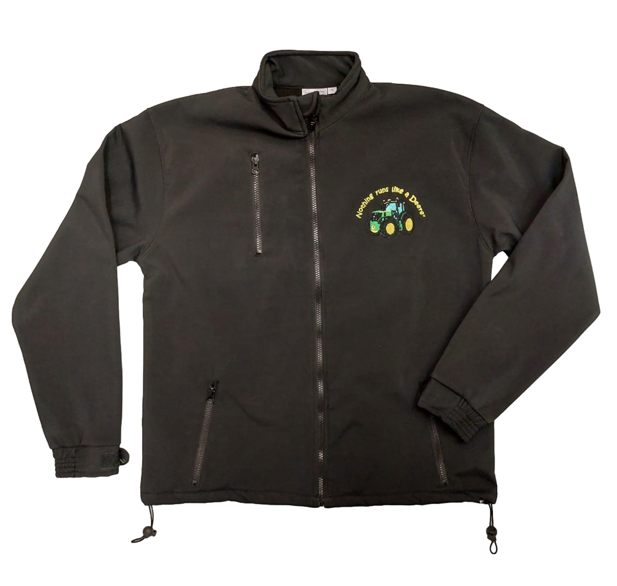 Green Tractor Embroidered Adults Softshell Jacket