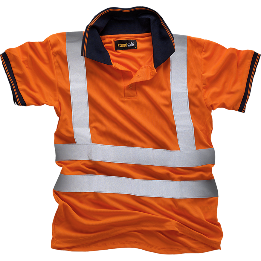 Hi Vis Polo Shirt EN ISO 20471 GO/RT 3279/RIS-3279-TOM