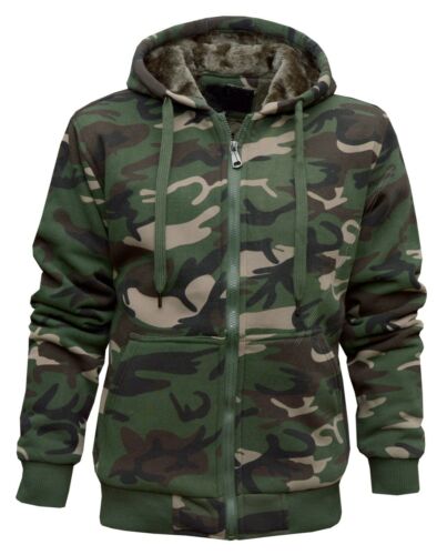 Camo Fur Zipped Hoodie