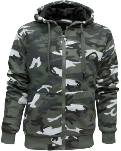 Camo Fur Zipped Hoodie