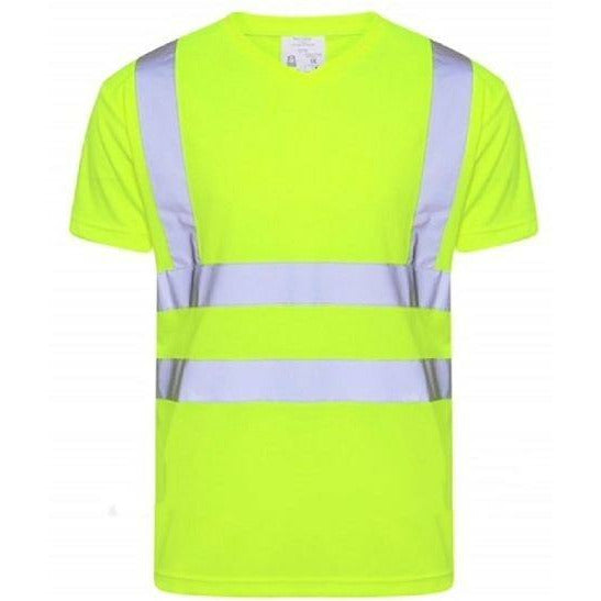 Hi Vis V Neck T-Shirt EN ISO 20471 - SuperStuff Workwear