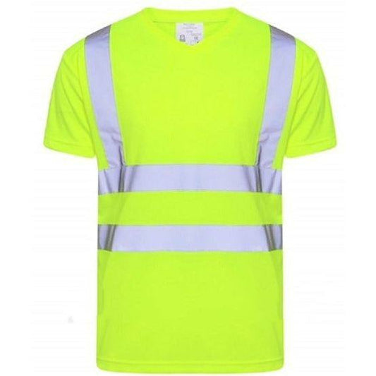 Hi Vis V Neck T-Shirt EN ISO 20471 - SuperStuff Workwear